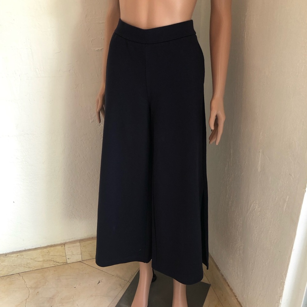 A/ X Armani Exchange Navy Blue Wide-Leg Slide-Bottom Lounge Pants Women’s Size S - Picture 6 of 16